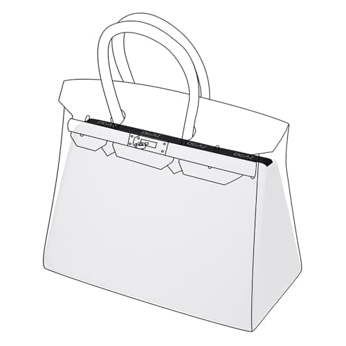 DGAZ Purse Pillow Shaper Insert,Luxury Handbag Tote Shapers, Memory Foam- Fits Birkin 25/30/35/40 Bag (White, BK30 Retourne)