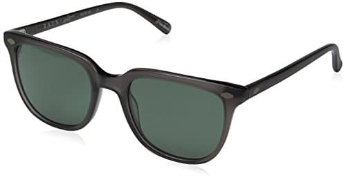Raen Arlo Polarized Wayfarer Sunglasses, Matte Grey Crystal, 53 mm