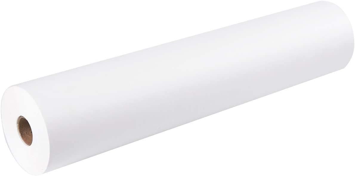 Premify Big White Kraft Paper Roll (44cm X 30m) (1200inch) 80gsm, Easel Stand Drawing Paper Roll for Kids & Student, Arts and Crafts for Painting, Sketching, Tracing, Plottering, Butcher Wrapping Roll