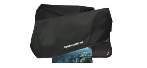 Printer Dust Cover for HP Photosmart 7510 / 7515 / 7520 / 7525 / Premium C310a Printers Protector [Antistatic, Water Resistant, Heavy Duty Fabric, Black] by DigitalDeckCovers