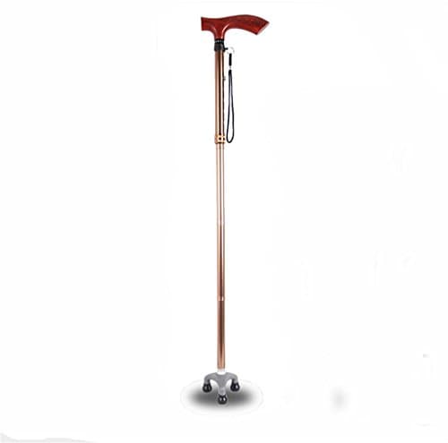 Walking stick G&M Mahogany Cane Wood for The Elderly of Aluminum Alloy Folding Canes, Telescopic Sticks