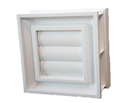 Glass Block 8 X 8 X 3 White Dryer Vent