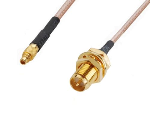 2PCS RF pigtail cable RP-SMA female to MMCX male RG316 30CM