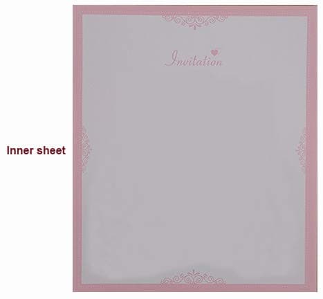 Lingtoolator er Cutting Box Packed Butterfly Knot Wedding Invitation Cards Scroll Birthday Party Invited Cards with Inner Sheet Pink