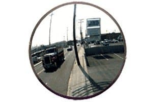 26" Plexiglas Convex Mirror Outdoor with Galvanized Steel Backing