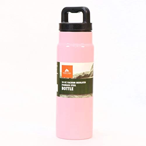 Ozark Trail 24 ounce Double Wall, Stainless Steel, Water Bottle (Pink)