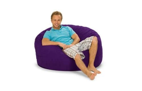Giant Relax Sac Bean Bag Lounger Fabric: Microsuede, Color: Purple