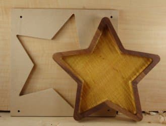 Woodline Bowl and Tray Template 5 Point Star Design