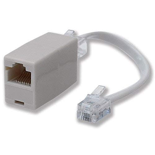BK4509 RJ11 UK Plug to RJ45 Socket Line Telephone Adaptor - White