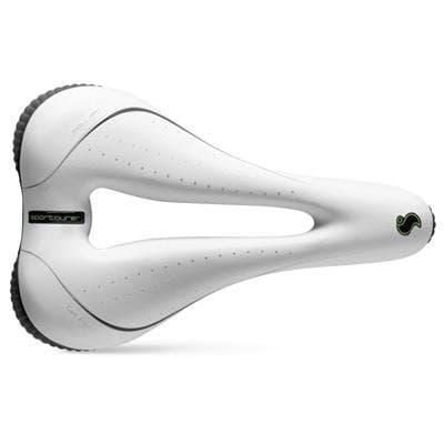 Sportourer Garda Lady Gel Flow Trekking Bicycle Saddle (White)