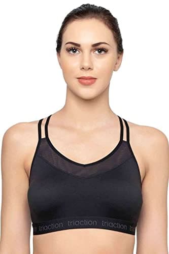 Triumph Triaction Balance Tops Padded Wireless Low Intensity Workout Sports Bra Black