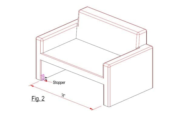 LFM PRO-Lift Sofa CUME Bed Fittings with Guide Track (5-6 FEET Sofa CUME Bed Fitting) (Pack of 1)
