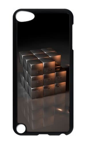 Ipod 5 Case,MOKSHOP Cool Three dimensional Rubik cube Hard Case Protective Shell Cell Phone Cover For Ipod 5 - PC Black