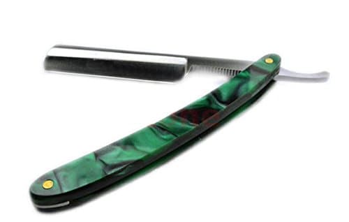 PK Green Straight Razor Shave Knife Acrylic Vintage handle Shaving edge razor shaving for sale