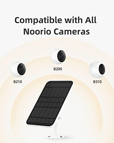 Noorio Solar Panel for Wireless Security Camera, IP65 Waterproof