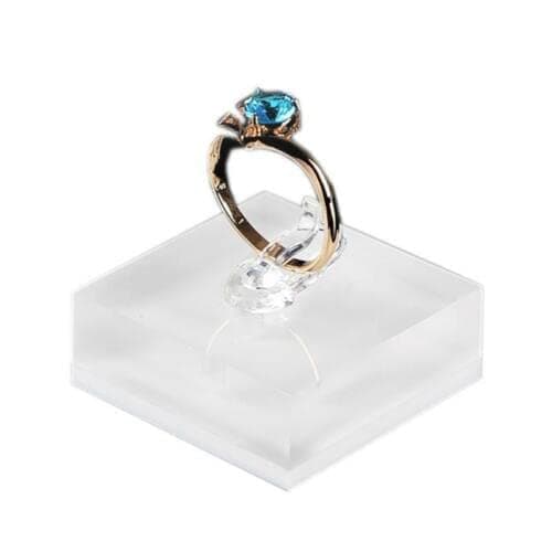 TEAMWILL Clear Acrylic Jewelry Holder Photography Props Rings Clips Display Stand Rack - (Style1)