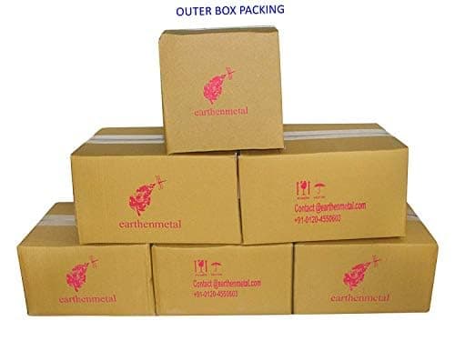 earthenmetal Hanging Round Glass Lamp, Beige