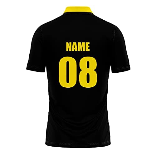 Cricket Polo Collar Sports Jersey for Men with Team Name, Name and Number Printed | Cricket t Shirts for Men Printed with Name | Cricket Jersey with My Name | DOdr1008-C01242023-C-POLO-60