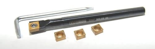 Glanze CCMT Indexable Lathe Boring Bar Set with 4 Inserts 8 MM Shank