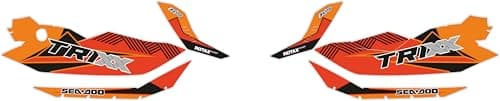 Fit for SeaDoo Spark TRIXX 2UP 3UP Vinyl Sticker Decal Graphics Set – Jetski (2016-2023), Bubble-Free Technology, Protective Laminate, UV Resistant Decals (Orange 1)
