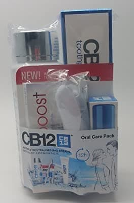 CB12 Oral Care Pack, 250ml White Mouthwash, 100ml Toothpaste, 10PC Chewing Gum, Toothbrush