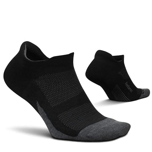 Feetures Elite Max Cushion No Show Tab Ankle Socks - Sport Sock with Targeted Compression