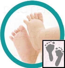 Baby Inkless Footprint Kit Combo (Color Papers: Pink and Mottled Pink)