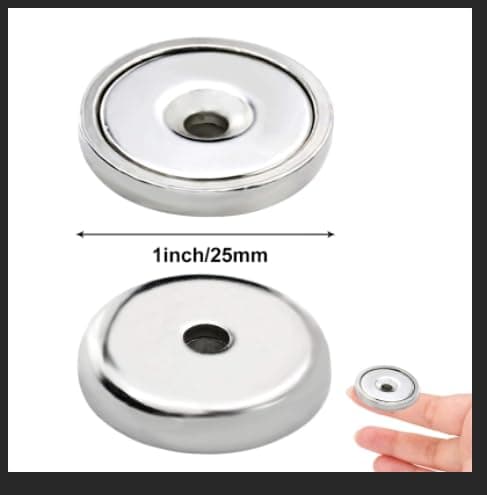 Getue LOVIMAG Cup Magnets, Industrial Strength, Round Base Magnets, 12 kg Holding Force, Pack of 12