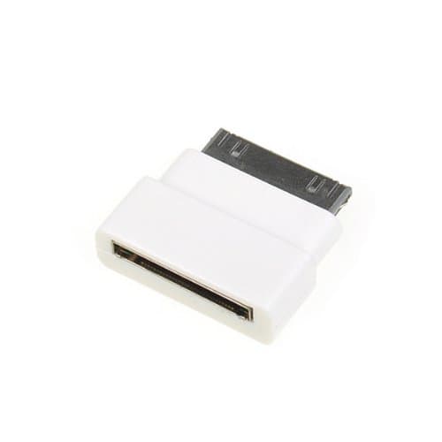 White Male to Female Dock Extender 30PIN Adapter for iPhone 4 4S, iPod, iPad 3&2;