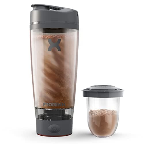 Pro Shaker Bottle | Rechargeable, Powerful for Smooth Protein Shakes | includes Supplement Storage - BPA Free | 20oz Cup