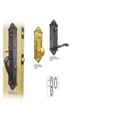 Franchesca Dummy Entrance Handleset Hanging: Left, Finish: Black