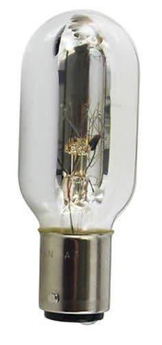 Ushio SM-78595 (8000385) Bulb Replaces Nikon 77427 20W 115V/125V BA15D / DC Bayonet 1/2 Clear 1/2 Reflective Silver T25 Incandescent Lamp