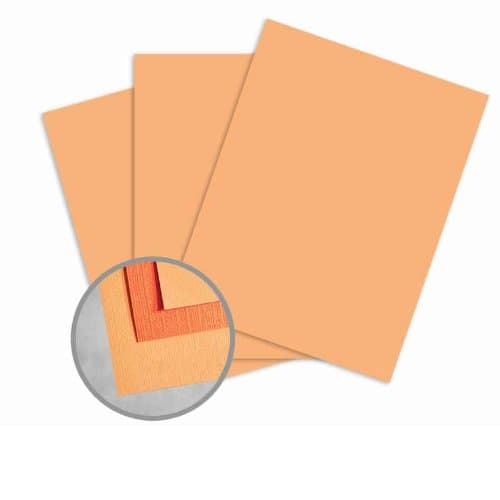 DoubleMates Peaches & Cream Card Stock - 8 1/2 x 11 in 90 lb Cover Duplex Linen Embossed 50 per Package