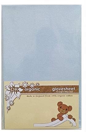 DK Glovesheet Organic Fitted Sheet For Bedside Crib Mattress - Blue