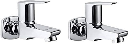 Essco Jaquar Group APR-101037 Aspire Wall Mount Installation Type Brass Bib with Wall Flange, Set of 2 Pieces