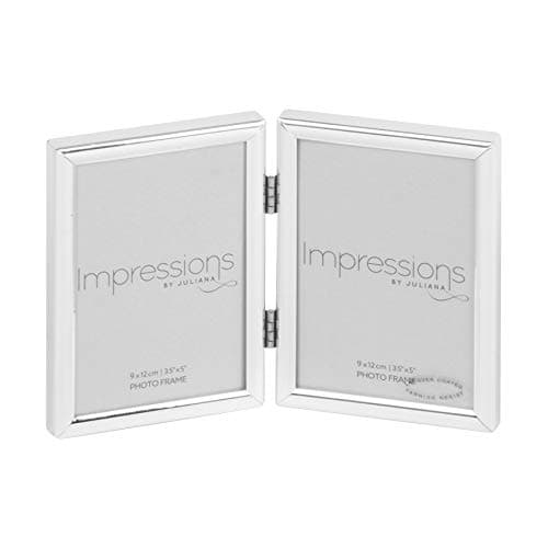 Widdop Impressions by Juliana Silver Double Photo Frame FS427 3.5''x5''