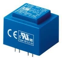Isolation Transformer, Safety, 3.2 VA, 2 x 115V, 2 x 9V, 60 mA, AVB Series
