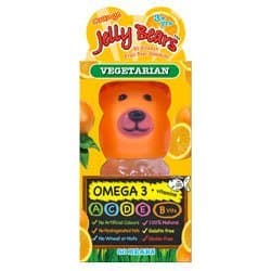 Jelly Bears Vitamin Fruit Bear Gummies Orange Flavour with Omeg by Jelly Bears