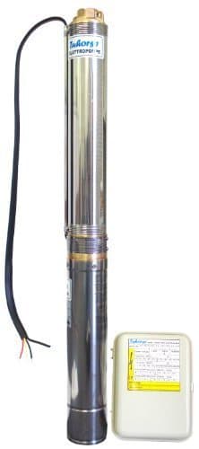 Tuhorse 2 HP 4" Submersible Well Pump Complete Set Incl Motor, Pump-end and Control Box. 630ft Maxhead, Rated 9gpm, 14gpm Max. 1-phase 230v, 60Hz, 1.5kw, 3450 rpm, 1 Year Warranty. (TH4-009-16).