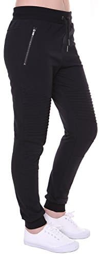 Women’s Biker Jogger Pants with Casual Comfortable Slim-fit Made by Cotton Terry Durable and Fexible for Jogger