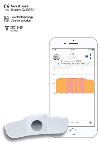 Tucky 24h Smart Thermometer - Constant and Remote Temperature Measurement for All Ages