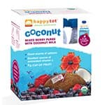 Happy Family Brands Happy Tots Coconut Mixed Berry Puree Organic Superfoods for Kids Stage 4 4 (4 oz.) pouches 4.22 oz. (a)