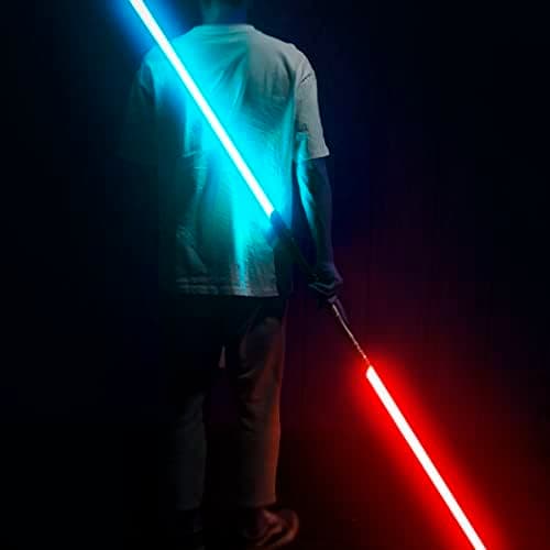 YDDSABER Dueling Lightsaber for Adults,Metal Hilt,Replaceable Blade FX Light Saber,4 Modes Sounds, Swing, Blaster, Rechargeable,38.2 Inch Full Size Lightsaber, Kids, Cosplay, Brithday Gift (Iceblue)