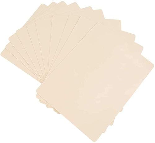 Blank Tattoo Skin Practice,10 Sheets 8.3x6 Double-sided Tattoo Practice Skin Portable Microblading Practice Skin for Beginners and Experienced Tattoo Artists,Creamy White