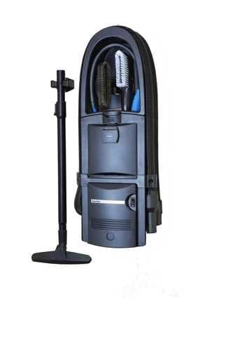 GarageVac MK2-30% more suction power. Wall mounted car vacuum system in Black.