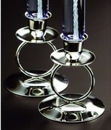 CANDLE STICK HOLDERS 2 METAL PLAITED CANDLE TAPER HOLDERS MADE IN USA