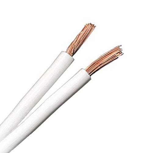QED Classic 79 Strand Oxygen Free Copper (OFC) Profile Speaker Cable for Hi-Fi and Home Cinema Installations (20 metres, White)