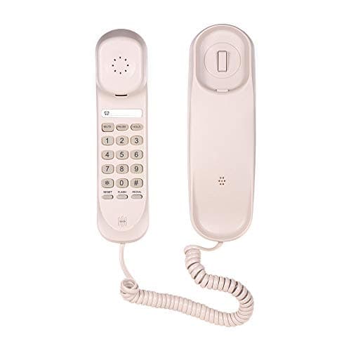 Aibecy Mini Desktop Corded Landline Phone Fixed Telephone Wall Mountable Supports Mute/Pause/Hold/Reset/Flash/Redial Functions for Home Hotel Office Bank Call Center