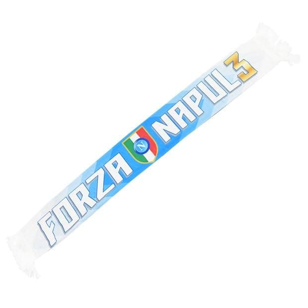 SSC NAPOLI Men's Schal Campioni Forza Napul3 Scarf Samples, White, One Size, White, One size