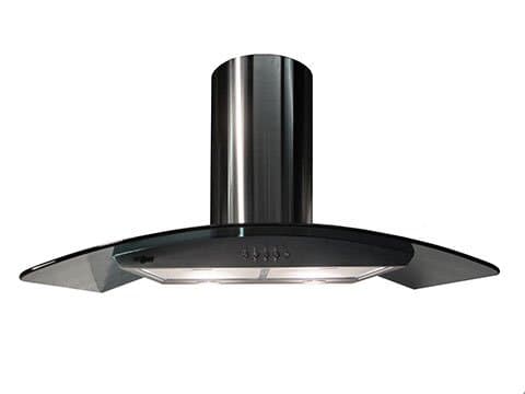NT AIR Range Hood 40" Designer Curved Smoke Glass Wall Mount Stainless Steel Ka-148-100